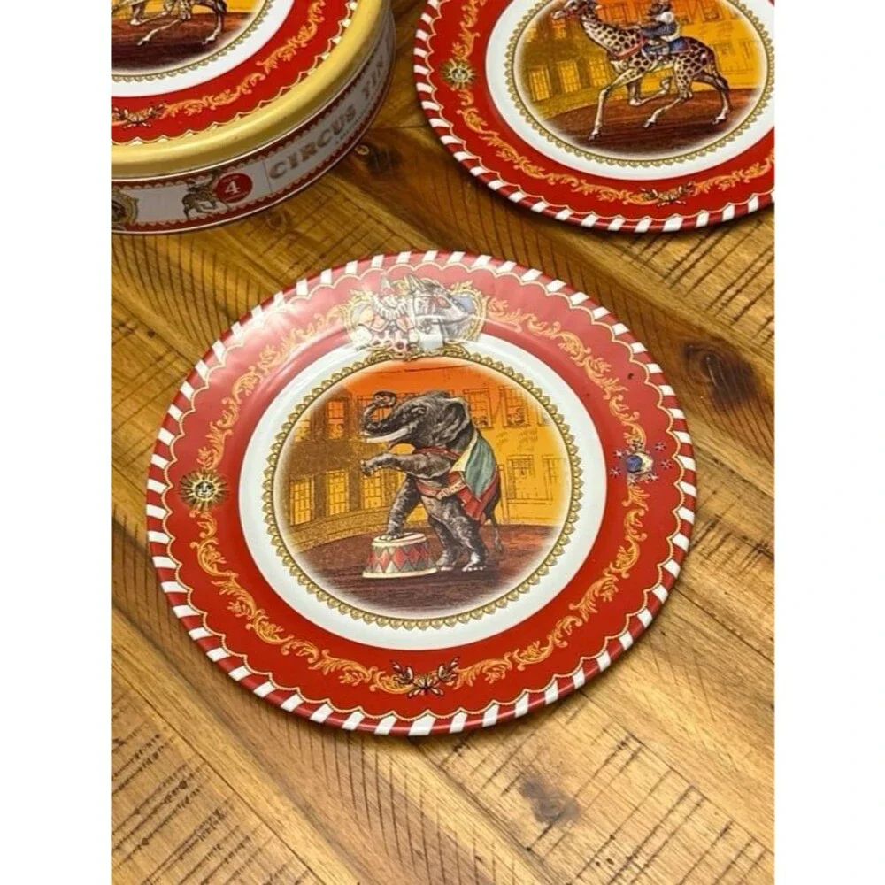 Restoration Hardware Circus Tin Plates set